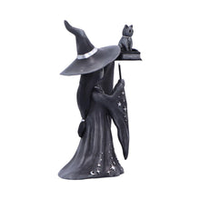 Load image into Gallery viewer, Little Souls Shimmer Witch Figurine Cat Spell book Gothic Altar Wiccan Art  Decor
