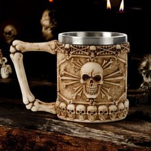 Charger l&#39;image dans la galerie, Gothic Skull Mug - Bone Handle Halloween Home Decor Tankard
