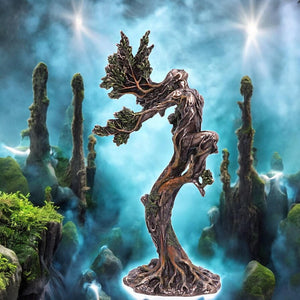 Bronze Forest Nymph Elemental Figurine 25cm | Mythological Resin Statue