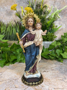 Our Lady of Mount Carmel Virgin Mary Sculpture Statue Religious Ornament 13 cm