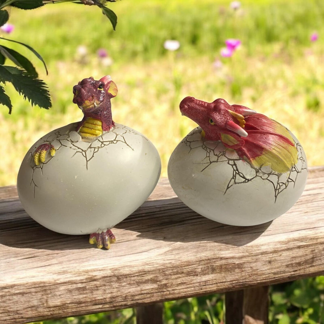 Set of Dragon Egg Hatchlings Figurines – Adorable Dragon Baby Decor Collectibles