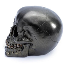 Laden Sie das Bild in den Galerie-Viewer, Occult Black Skull Sculpture - Gothic Halloween Home Decor Ornament

