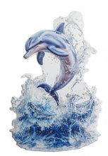 Load image into Gallery viewer, Dolphin Metal Wall Art | 3D Embossed Plaque | Marine Coastal Beach House Decoration

