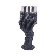 Load image into Gallery viewer, Baphomet Hand Goblet Horror Chalice Gothic Occult Solve Coagula Ritual Cup
