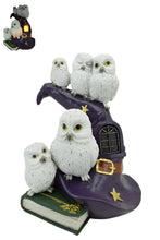Laden Sie das Bild in den Galerie-Viewer, Enchanting LED Owl Figurine Witch Hat Lamp Ornament Mystical Room Decor
