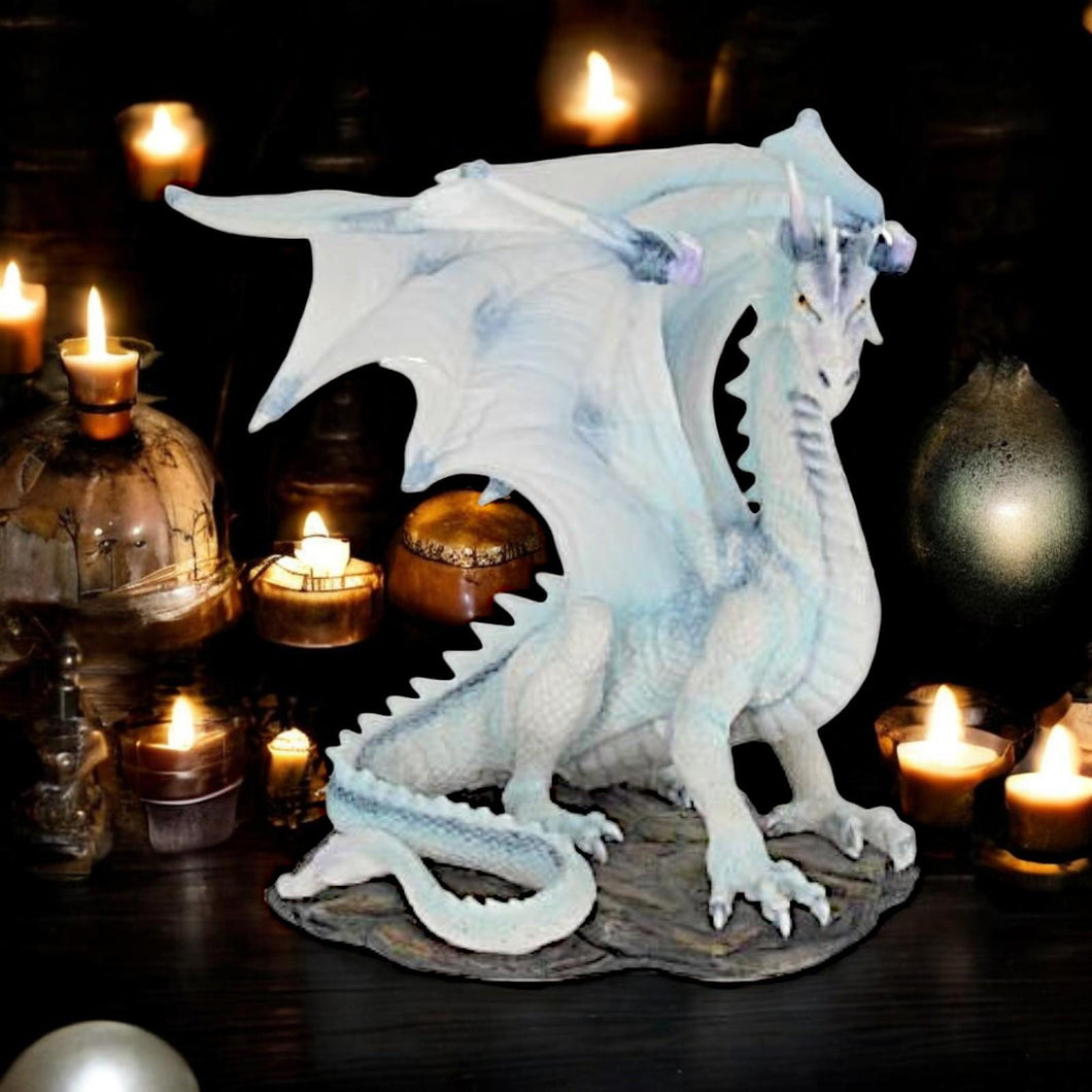 Ice Dragon Figurine by Nemesis Now – Gothic Fantasy Resin Statue 20.5cm