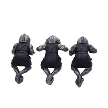 Load image into Gallery viewer, Medieval Knight Figures Shelf Sitters Set Gothic See No, Hear No, Speak No Evil
