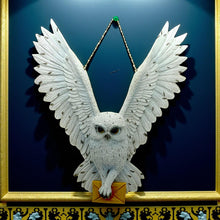 Load image into Gallery viewer, Majestic Hanging Owl Figurine with Letter Wildlife Bird Ornament Sculpture Decor
