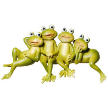 Load image into Gallery viewer, Ribbiting Frog Friends Shelf Sitter Figurine Handmade Resin Craft 17 cm-OsirisTradingUK
