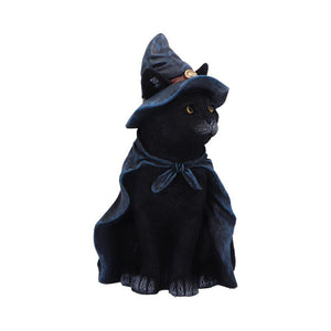 Bewitching Witch Cat Figurine – 18.5cm Magical Black Cat Ornament