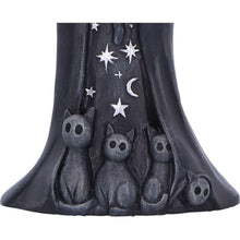 Laden Sie das Bild in den Galerie-Viewer, Little Souls Aura Figurine Gothic Witch Cat Stars and Moons Wiccan Altar Decor
