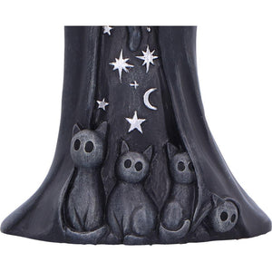 Little Souls Aura Figurine Gothic Witch Cat Stars and Moons Wiccan Altar Decor