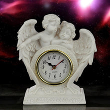 Charger l&#39;image dans la galerie, Cherub Angel Mantle Clock - Endless Love Design, Elegant Resin Quartz Clock Gift
