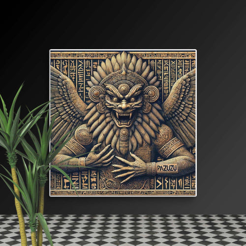 Ancient Assyrian Demon Pazuzu Canvas Art - Detailed Mythological Wall Decor-OsirisTradingUK