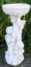 Charger l&#39;image dans la galerie, Stone Effect Cherub Garden Statue - Angel Bird Bath, Feeder or Elegant Jardiniere
