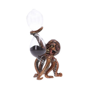 Steampunk Octopus Sand Timer 18.5cm | Tentacled Time Keeper Bronze Resin Decor