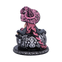 Load image into Gallery viewer, Baie Rose Sugar &amp; Spice Witch Figurine 14.5cm – Mystical Pink Witch Collectible Decor with Cauldron and Pentacle
