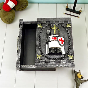 Medieval Templar Knight Box Gothic Armour Design Crusader Gift Keepsake Chest