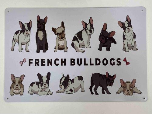 Quirky French Bulldogs Poses Metal Sign - Bring Some Fun to Your Space Wall Metal Art House Warming Gift-OsirisTradingUK