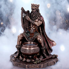 Load image into Gallery viewer, Dagda Tuatha Dé Danann Celtic God Figurine  Irish Myth Bronze Pagan Statue Art
