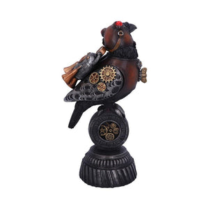 Steampunk Raven Statue - Victorian Mechanical Bird Figurine Gothic Home Decor 24cm