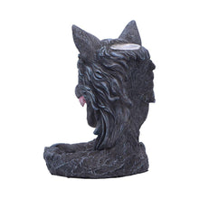 Laden Sie das Bild in den Galerie-Viewer, Dark Wolf Head Backflow Incense Burner | Hand-Painted Resin Aromatherapy Ornament 11.5cm
