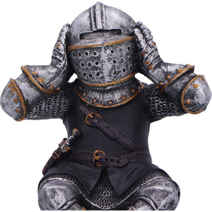 Medieval Knight Figures Shelf Sitters Set Gothic See No, Hear No, Speak No Evil