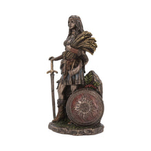 Load image into Gallery viewer, Sif Norse Goddess Bronze Figurine Mythological Viking Earth Mother Statue Decor
