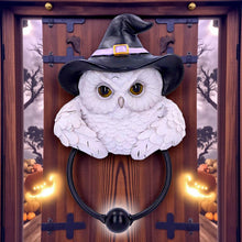 Load image into Gallery viewer, Enchanted Snowy Owl Door Knocker Witchcraft Pagan  Mystical Home Ornament
