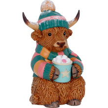 Load image into Gallery viewer, Highland Cow Statue Figurine Ornament Christmas Winter Scottish Cow Gift
