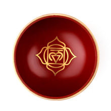 Laden Sie das Bild in den Galerie-Viewer, Root Chakra Healing Singing Bowl – Metal Sound Therapy Bowl with Cushion &amp; Stick
