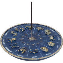 Load image into Gallery viewer, Astrology Zodiac Wheel Incense Burner Horoscope Holder Witchcraft Home Decor
