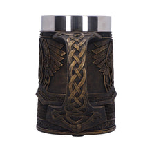 Laden Sie das Bild in den Galerie-Viewer, Norse Odin Tankard Viking God Drinking Mug Mythology Valhalla Collectible
