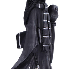 Load image into Gallery viewer, Little Souls Gleam Gothic Figurine Black Coat, Spell book &amp; Owl Wiccan Altar Decor
