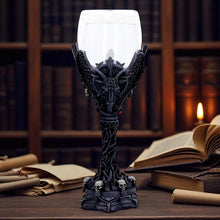 Load image into Gallery viewer, Dark Gothic Baphomet Goblet  Occult Chalice Wine Vasal with Pentagram &amp; Skulls
