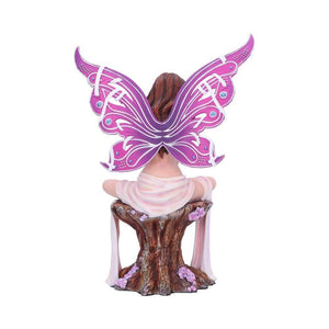 Jewelled Fairy Amethyst Figurine Pink Resin Fantasy Ornament Mystical Statue 28.5cm