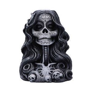 Gothic Skull Backflow Incense Burner Day of the Dead Cone Holder Halloween