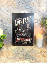 Charger l&#39;image dans la galerie, Biker&#39;s Rule Live Fast, Ride Faster - Metal Sign for Adventurous Souls Man Cave Garage Decor Shed-OsirisTradingUK
