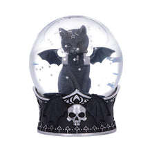 Load image into Gallery viewer, Gothic Malpuss Snow Globe Cult Cuties Winged Cat Figurine Witchy Occult Decor
