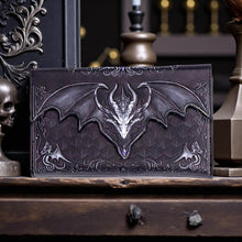 Load image into Gallery viewer, Dark Dragon Scale Purse Gothic Wallet Fantasy Gift Mythical Embossed Accessory
