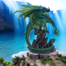 Laden Sie das Bild in den Galerie-Viewer, Mythical Green Dragon Sculpture – Expertly Crafted Fantasy Collectible Statue 21cm

