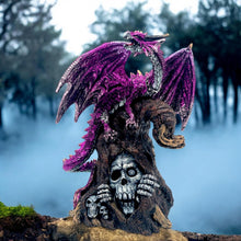 Laden Sie das Bild in den Galerie-Viewer, Amethyst Dragon LED Figurine - Keeper of the Death Gate Gothic Decor Ornament
