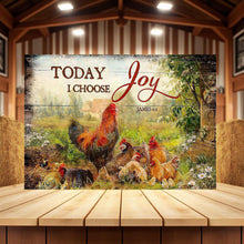 Load image into Gallery viewer, Rustic Christian Today I Choose Joy Metal Sign Farmhouse Wall Decor Gift
