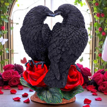 Load image into Gallery viewer, Gothic Raven Embrace Fantasy Figurine Mystical Crow Couple Romantic Statue Art
