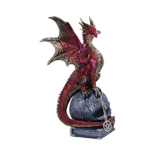 Load image into Gallery viewer, Red Dragon on Skull Figurine - Gothic Fantasy Ornament 23cm by Nemesis Now
