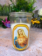 Load image into Gallery viewer, Divine Beauty: Immaculate Heart of Mary Candle 10 cm Tall Religious Decor-OsirisTradingUK
