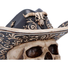Load image into Gallery viewer, Cowboy Skull Statue Figurine Ornament Sculpture Wild West Gothic Home Decor
