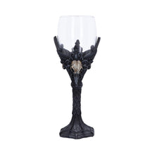 Load image into Gallery viewer, Fantasy Gothic Raven Chalice Goblet Skull Wing Design Drinkware Halloween Gift
