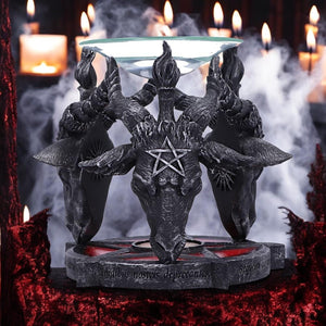 Witchcraft Ritual Oil Burner - Baphomet Gothic Altar Decor Occult Ornament
