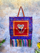 Load image into Gallery viewer, Tibetan Conch Shell Wall Banner, Authentic Brocade Silk &amp; Cotton Hanging, Spiritual Meditation Decor, Sacred Symbol Art, 27x41cm-OsirisTradingUK
